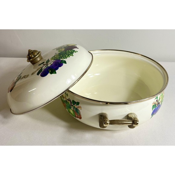 Vintage Tabletops Unlimited Orchard Harvest Dutch Oven Teapot Set‎ Fruit Decor - Picture 6 of 16